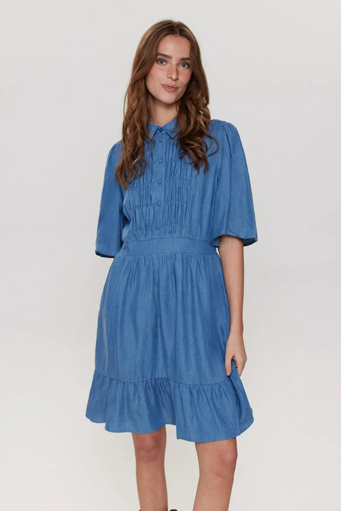 Numph Numio Tencel Light Blue Denim Dress