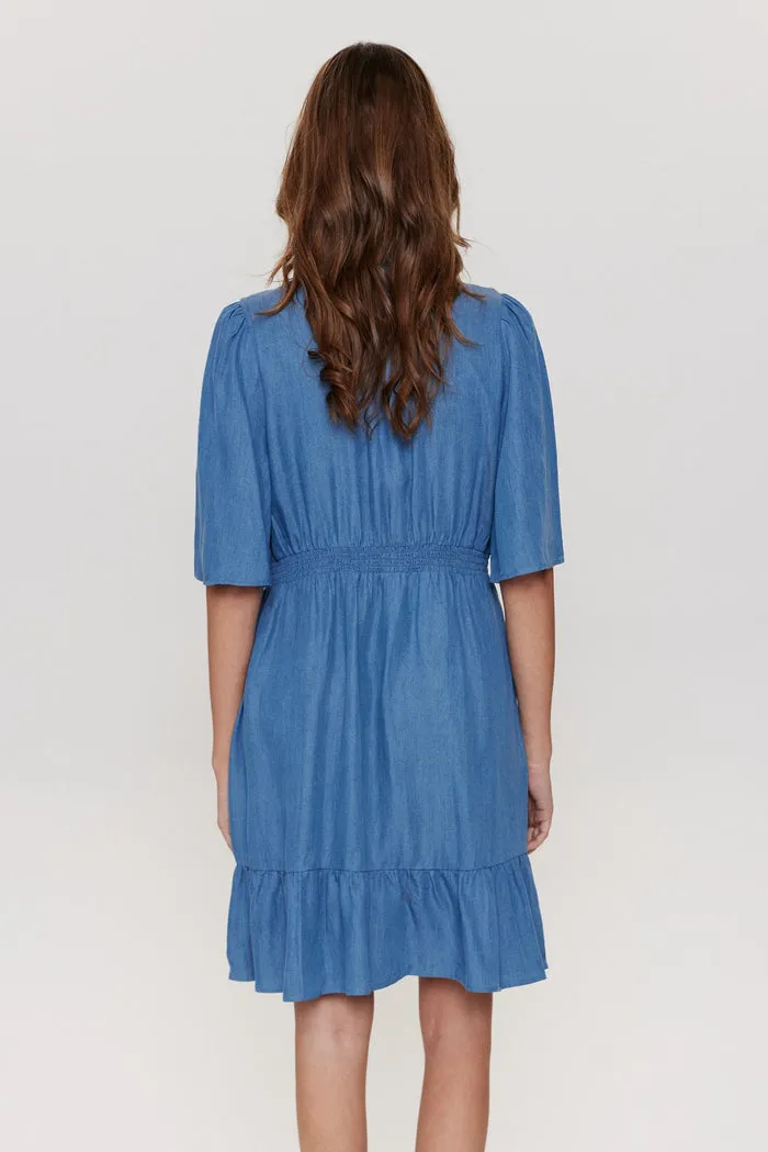 Numph Numio Tencel Light Blue Denim Dress