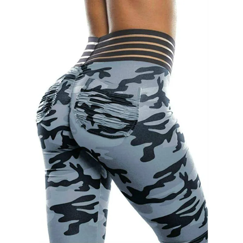 Ocean Camo Back Pockets Leggings