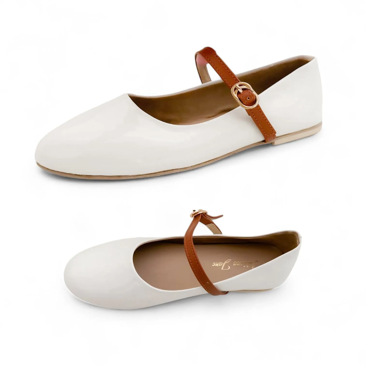 OLLIE Patent Round Toe Mary Jane Doll Shoes