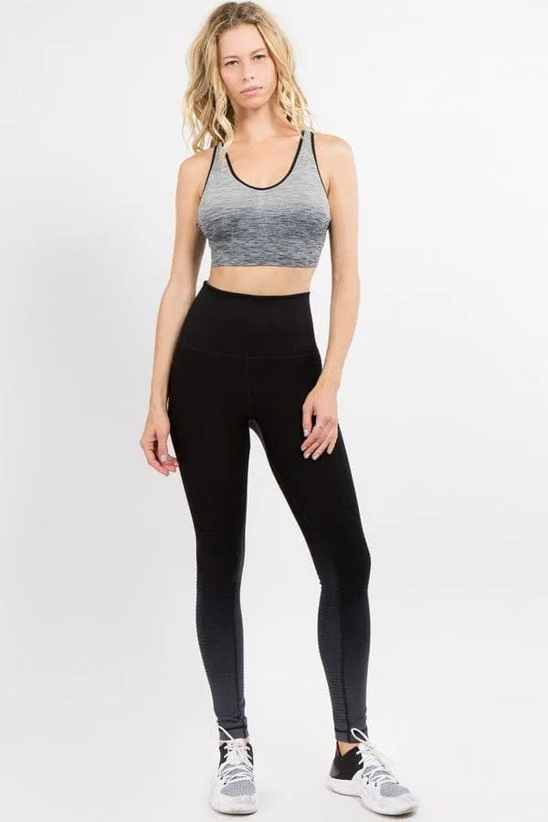 Ombre Moto Ridge Compression Leggings