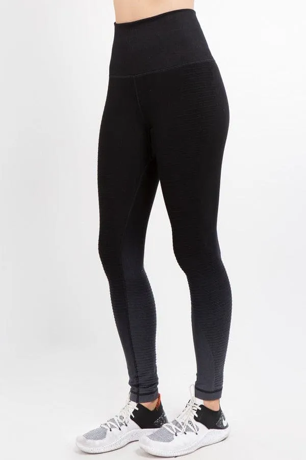 Ombre Moto Ridge Compression Leggings