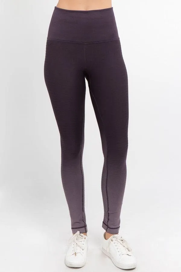 Ombre Moto Ridge Compression Leggings