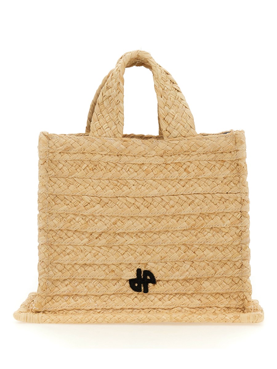 PATOU    SMALL PATOU RAFFIA TOTE BAG