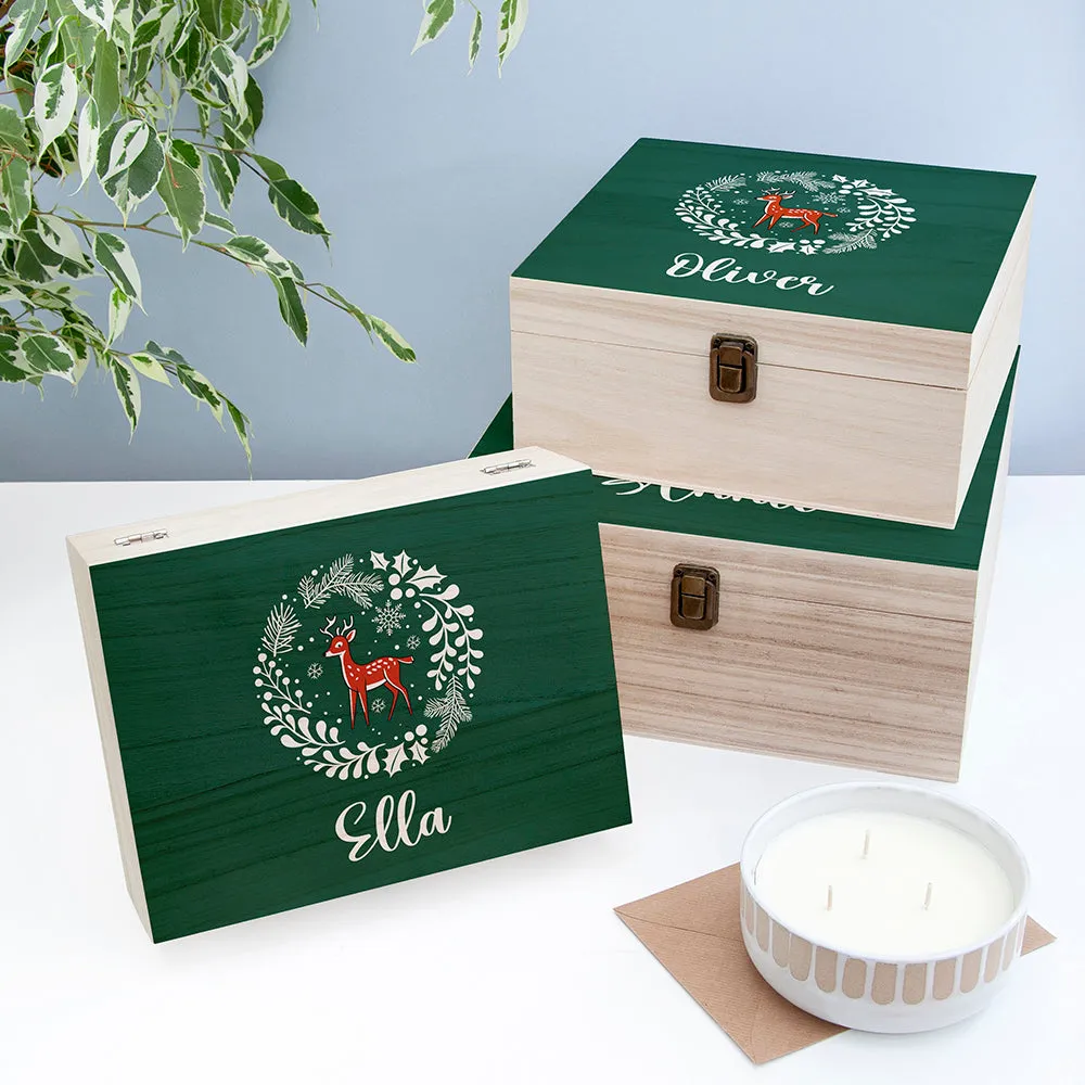 Personalised Woodland Deer Christmas Eve Box