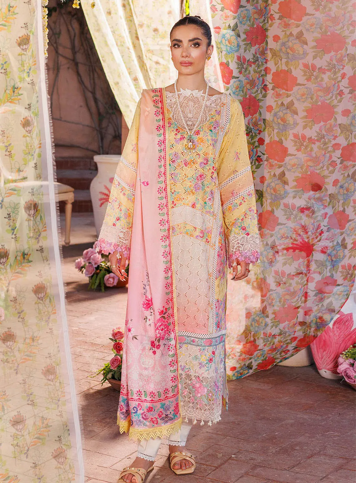 RajBari Printkari Exclusive Embroidered Lawn 3 Piece Unstitched Suit RBU24P EEL-3B