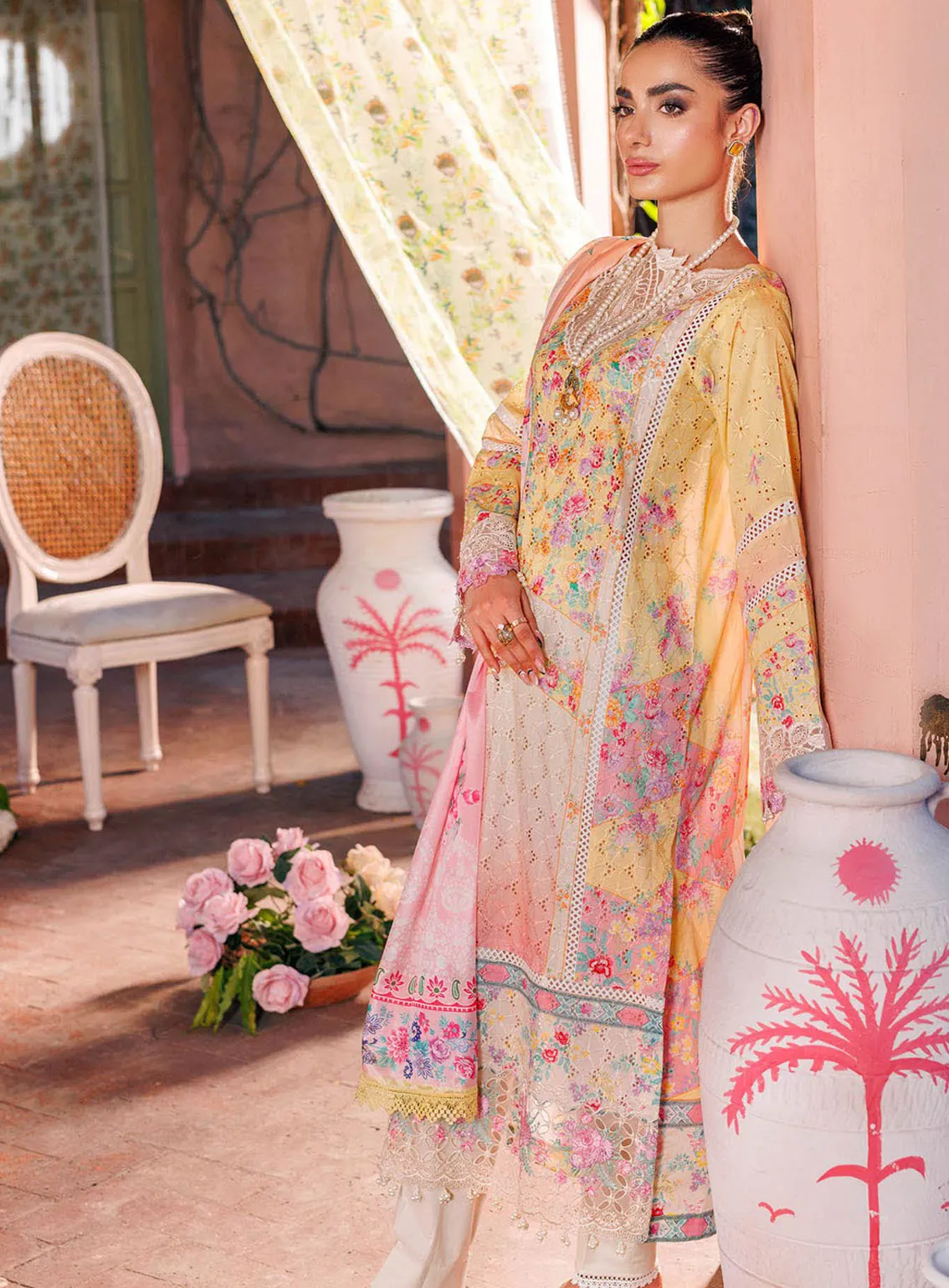 RajBari Printkari Exclusive Embroidered Lawn 3 Piece Unstitched Suit RBU24P EEL-3B