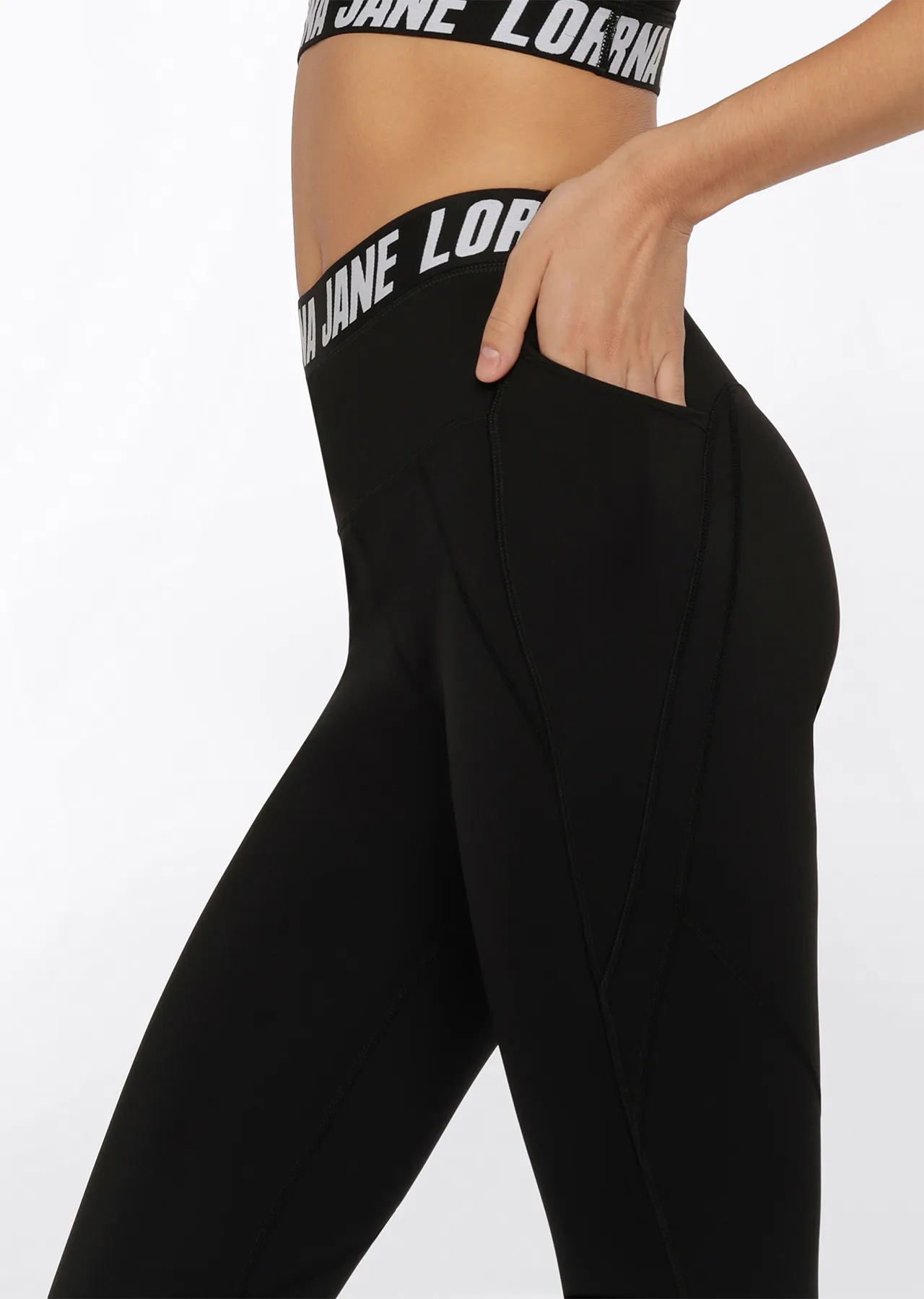 Relay Booty Phone Ankle Biter Leggings | Black | Tights and Leggings | Lorna Jane Australia