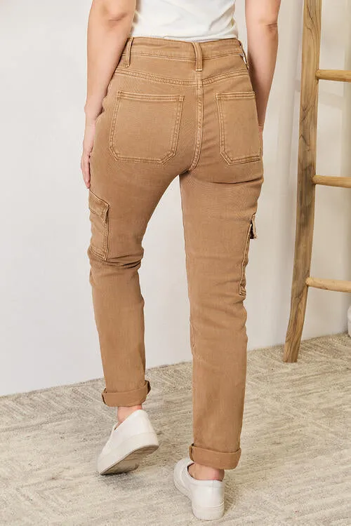 Risen High Waist Straight Jeans