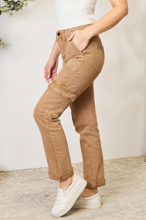 Risen High Waist Straight Jeans