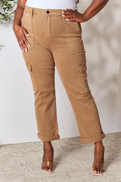 Risen High Waist Straight Jeans