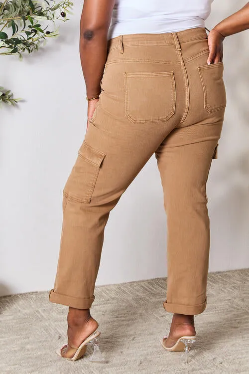 Risen High Waist Straight Jeans