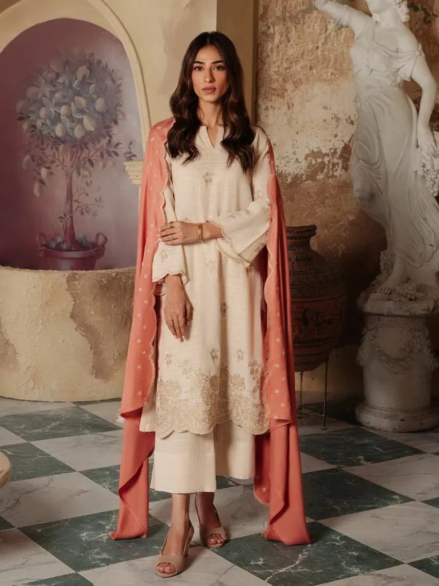 Sahar Fall Winter Unstitched Embroidered Khaddar 3Pc Suit SKWD-V2-23-04