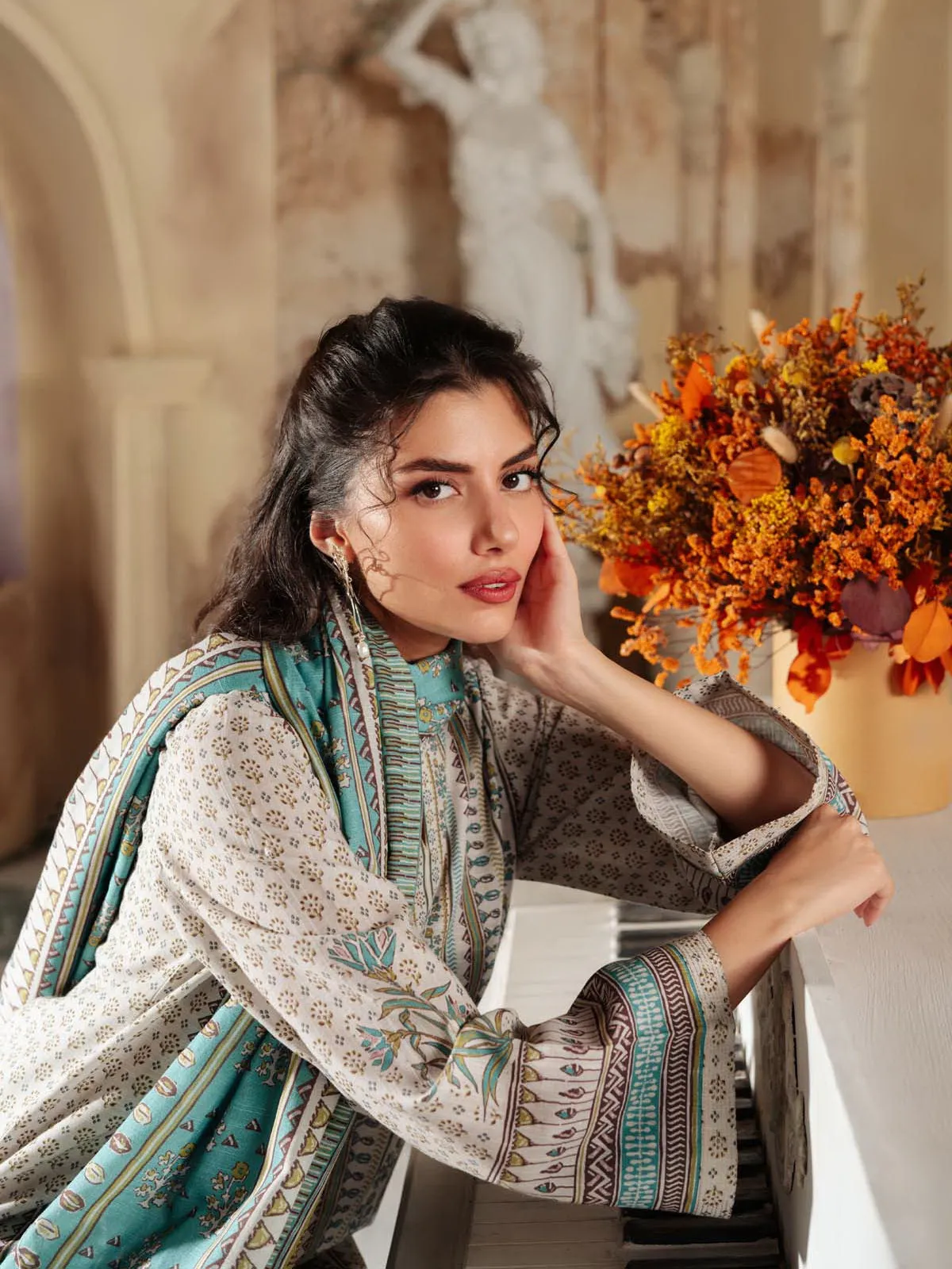 Sahar Fall Winter Unstitched Printed Khaddar 3Pc Suit SKWP-V2-23-03