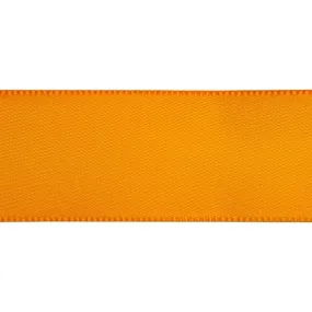 Satin Ribbon, 7/8 Inch Wide, Tangerine Orange (By the Foot)