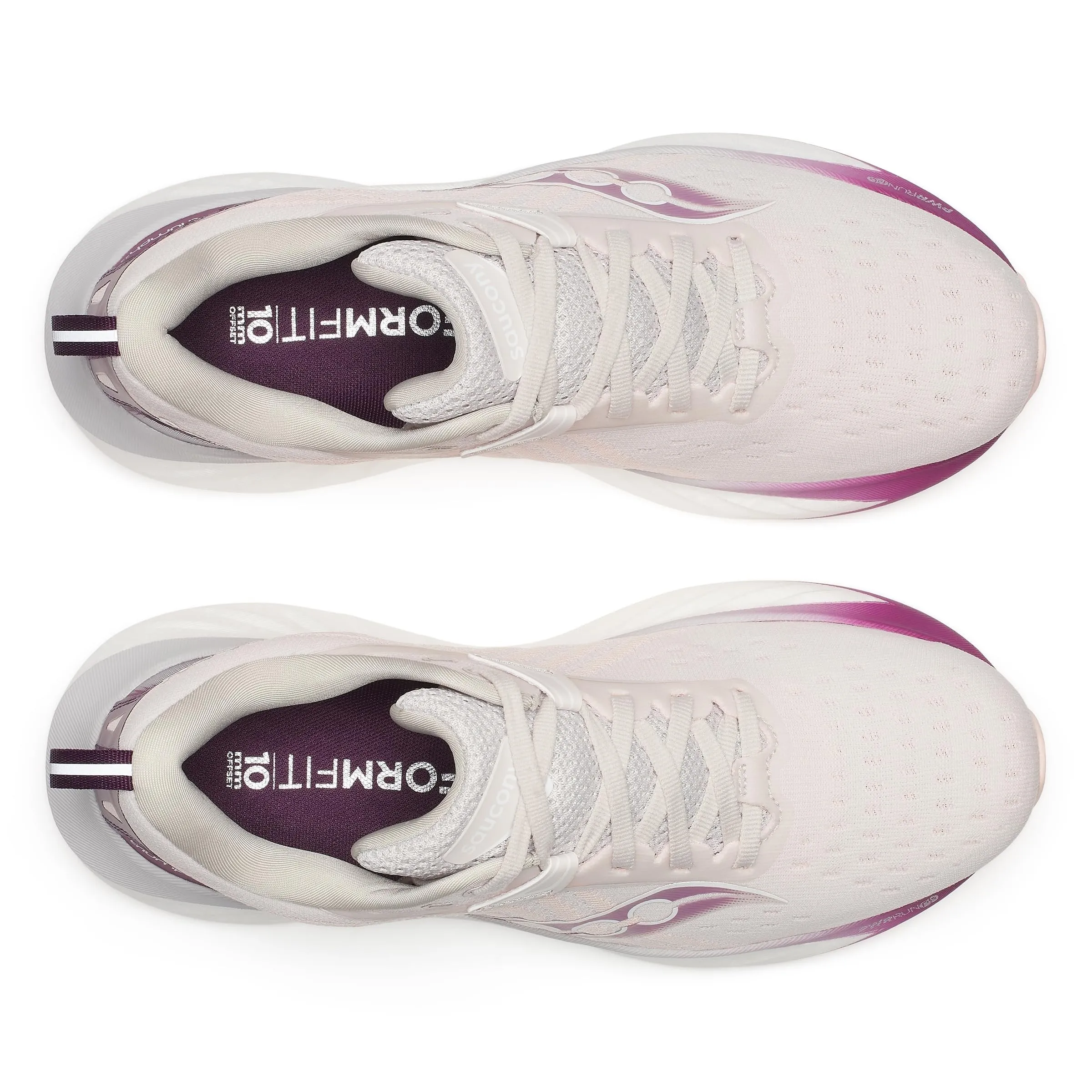 Saucony Women's Triumph 22 Sneaker, Moon/Eggplant, 7