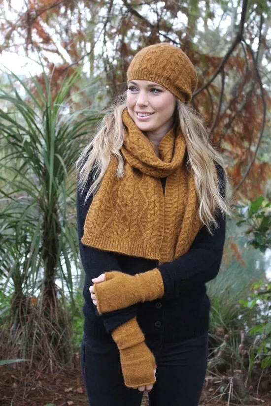 Scarf Cable Possum Merino