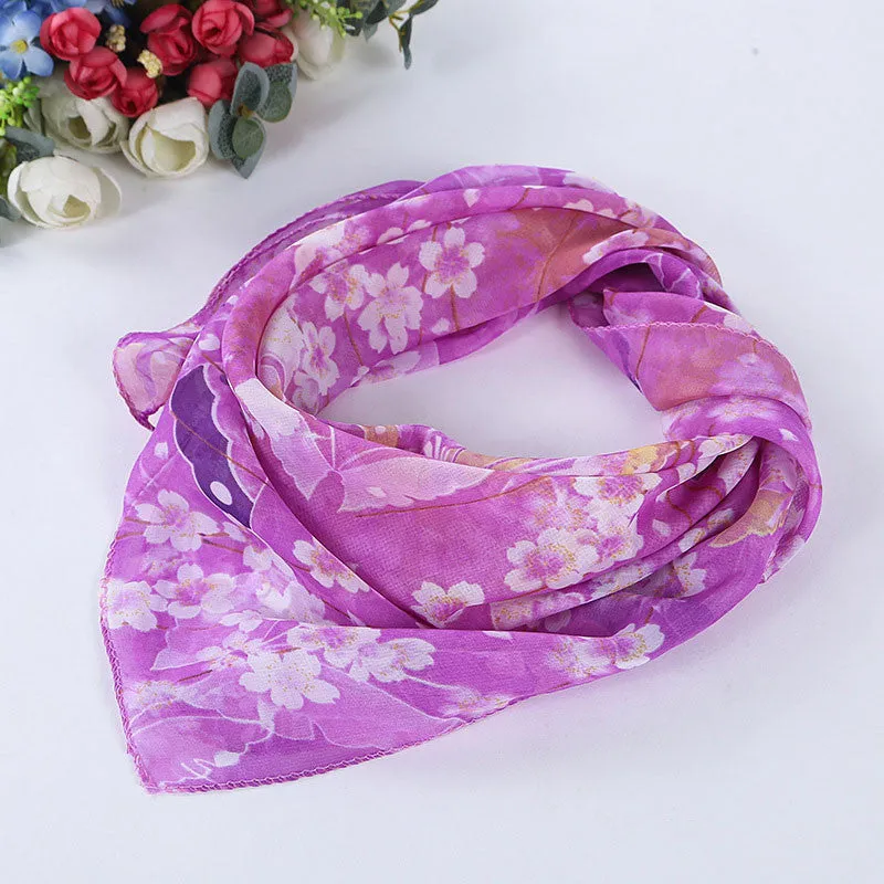 Scarf Luxury From India Scarves Scarfs Square Women Butterfly Printing Head Wrap Kerchief Loose Neck Shawl Casual