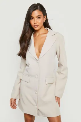 Shoulder Pad Oversized Blazer Dress