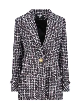 SINGLE-BREASTED TWEED BLAZER DRESS