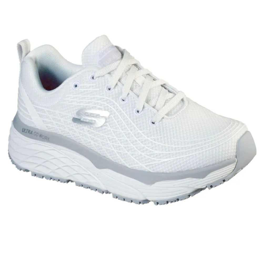 Skechers Max Cushioning Elite Sr Metal Free Womens  Non Safety Shoes White Size 5 - Screwfix