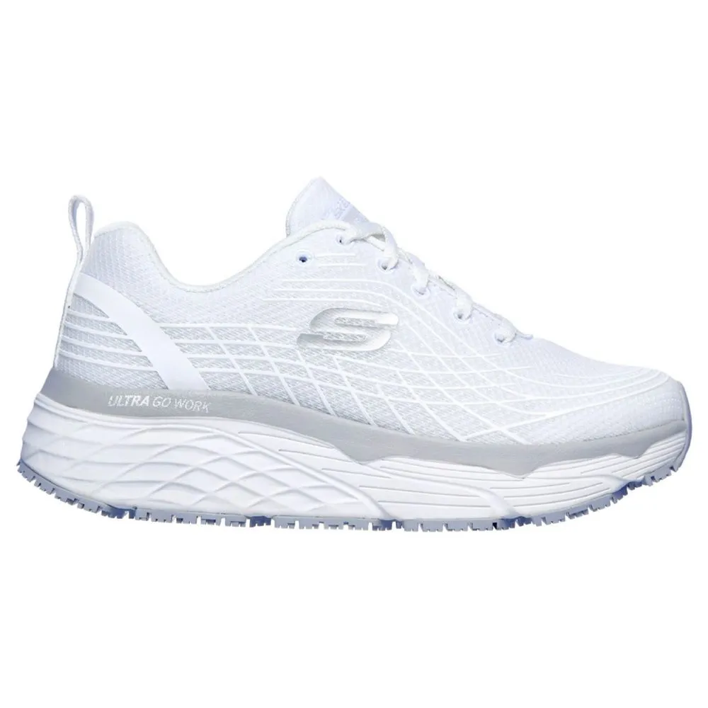 Skechers Max Cushioning Elite Sr Metal Free Womens  Non Safety Shoes White Size 5 - Screwfix