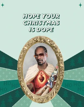 SNOOP DOGG CHRISTMAS MAGNET CARD