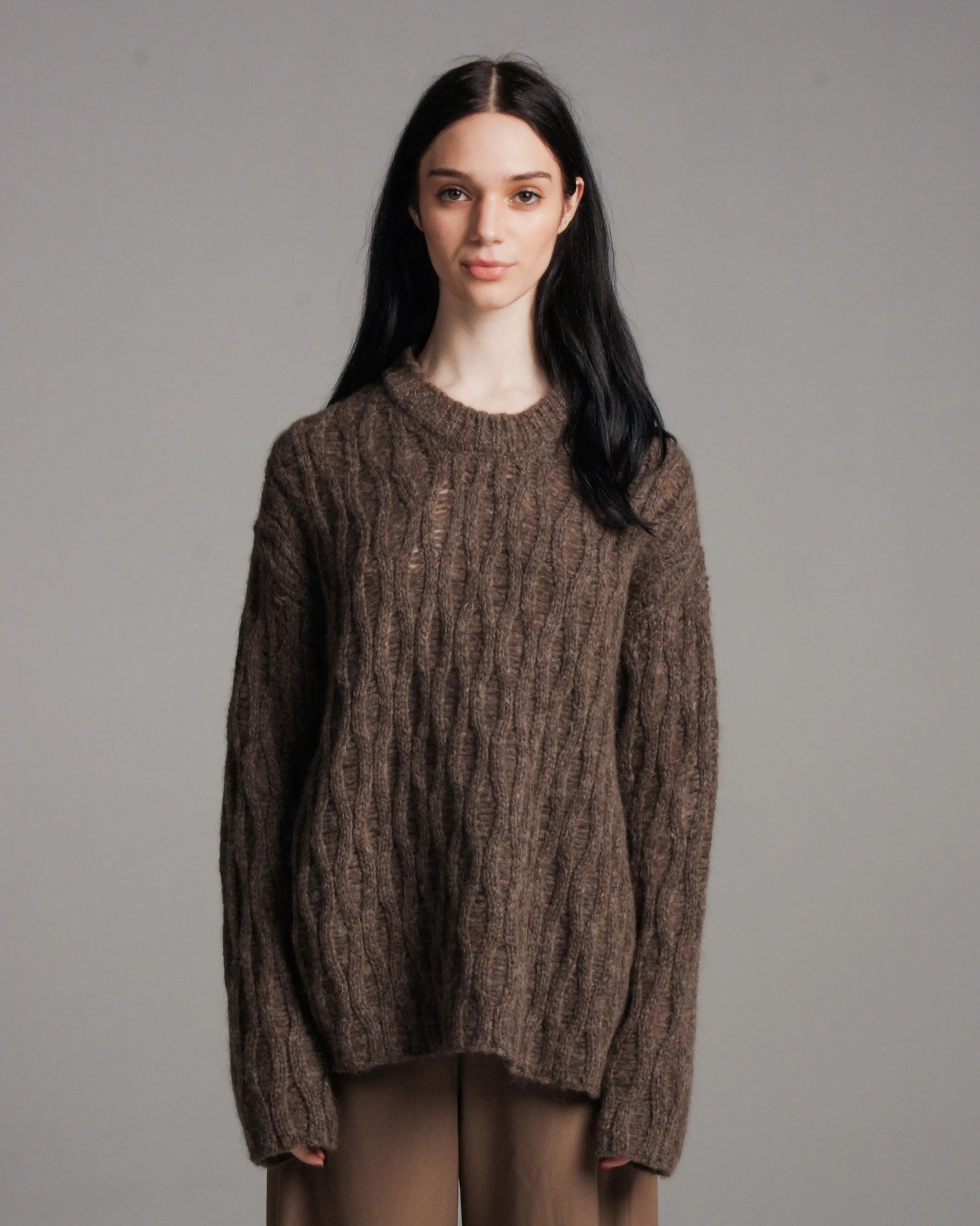 Soft Brown Knit Sweater