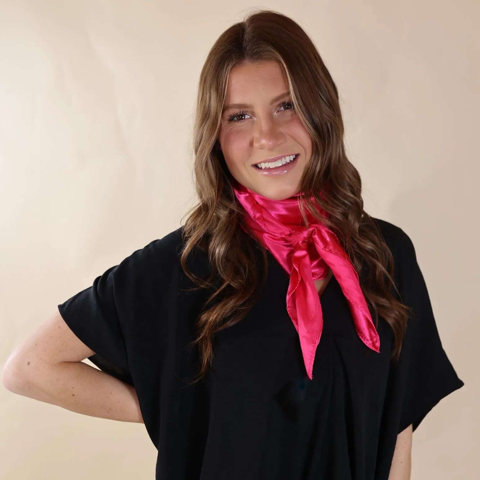 Solid Colored Scarf in Hot Pink