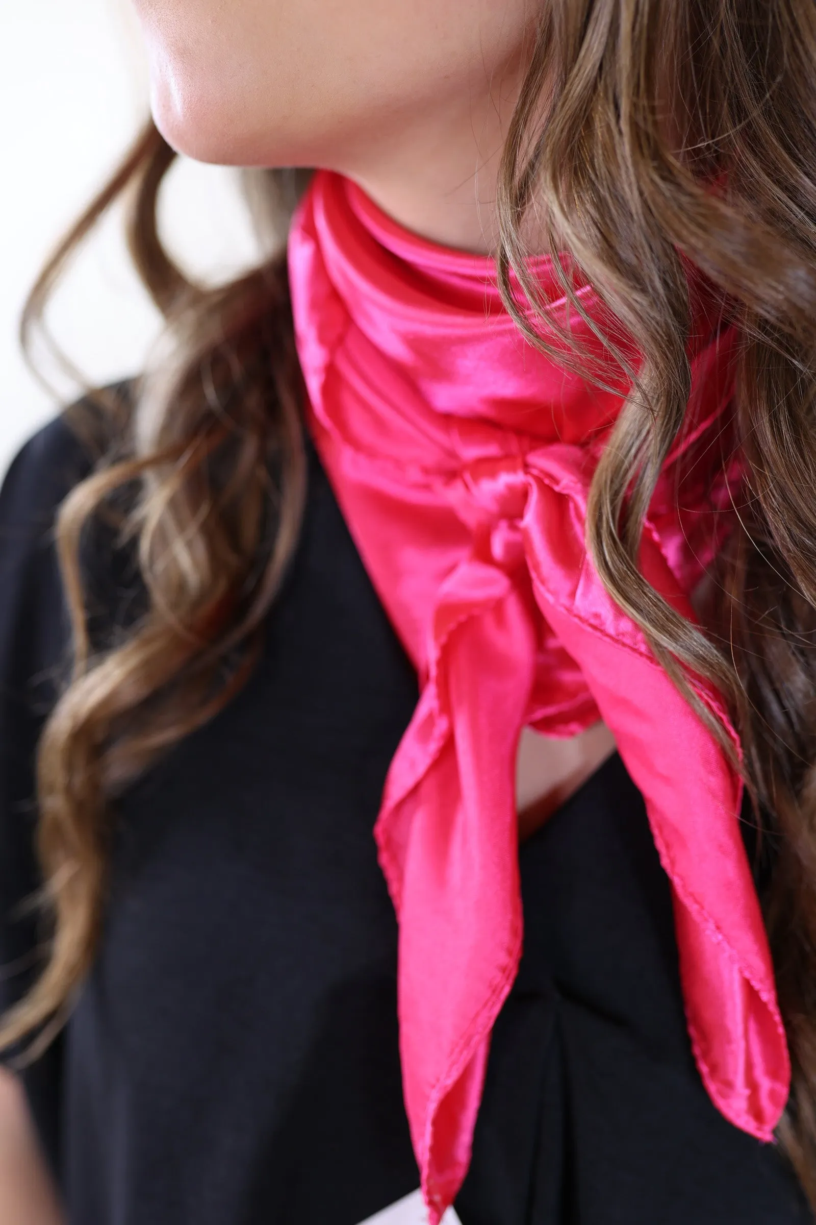 Solid Colored Scarf in Hot Pink