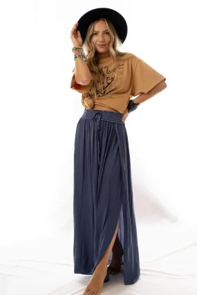 Stasia Maxi Skirt - Blue