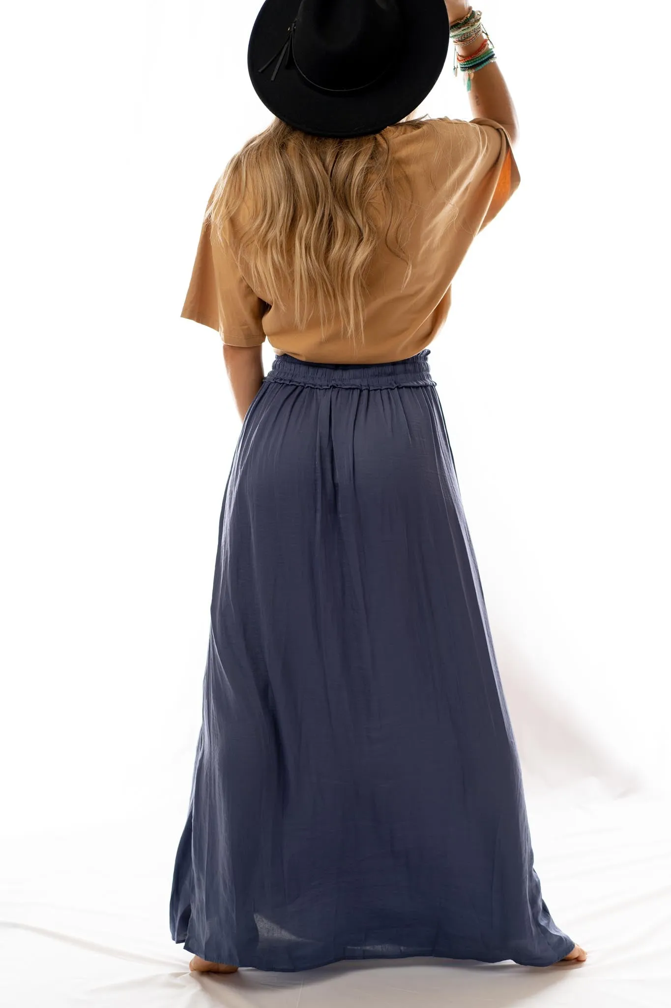 Stasia Maxi Skirt - Blue