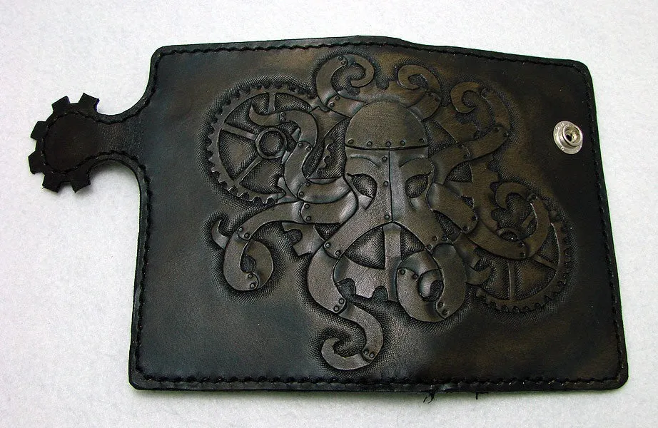 Steampunk octopus wallet