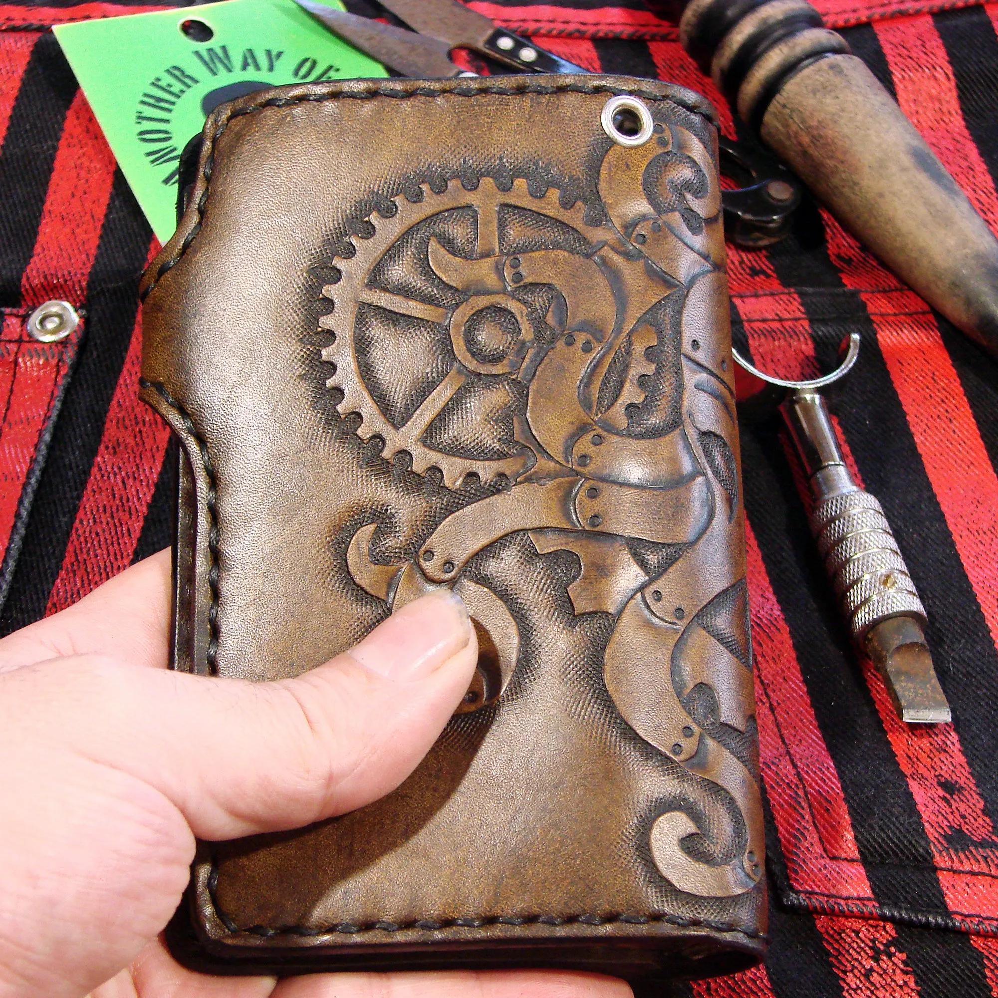 Steampunk octopus wallet