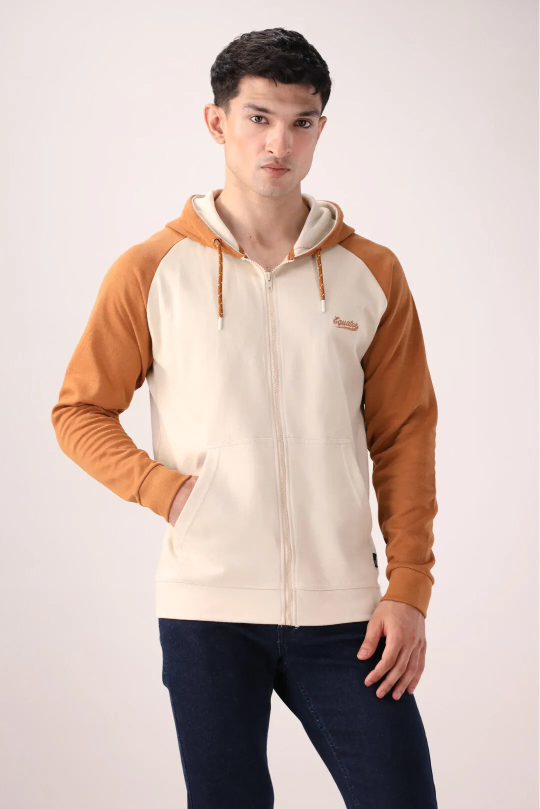 Stone Zip-Up Hoodie