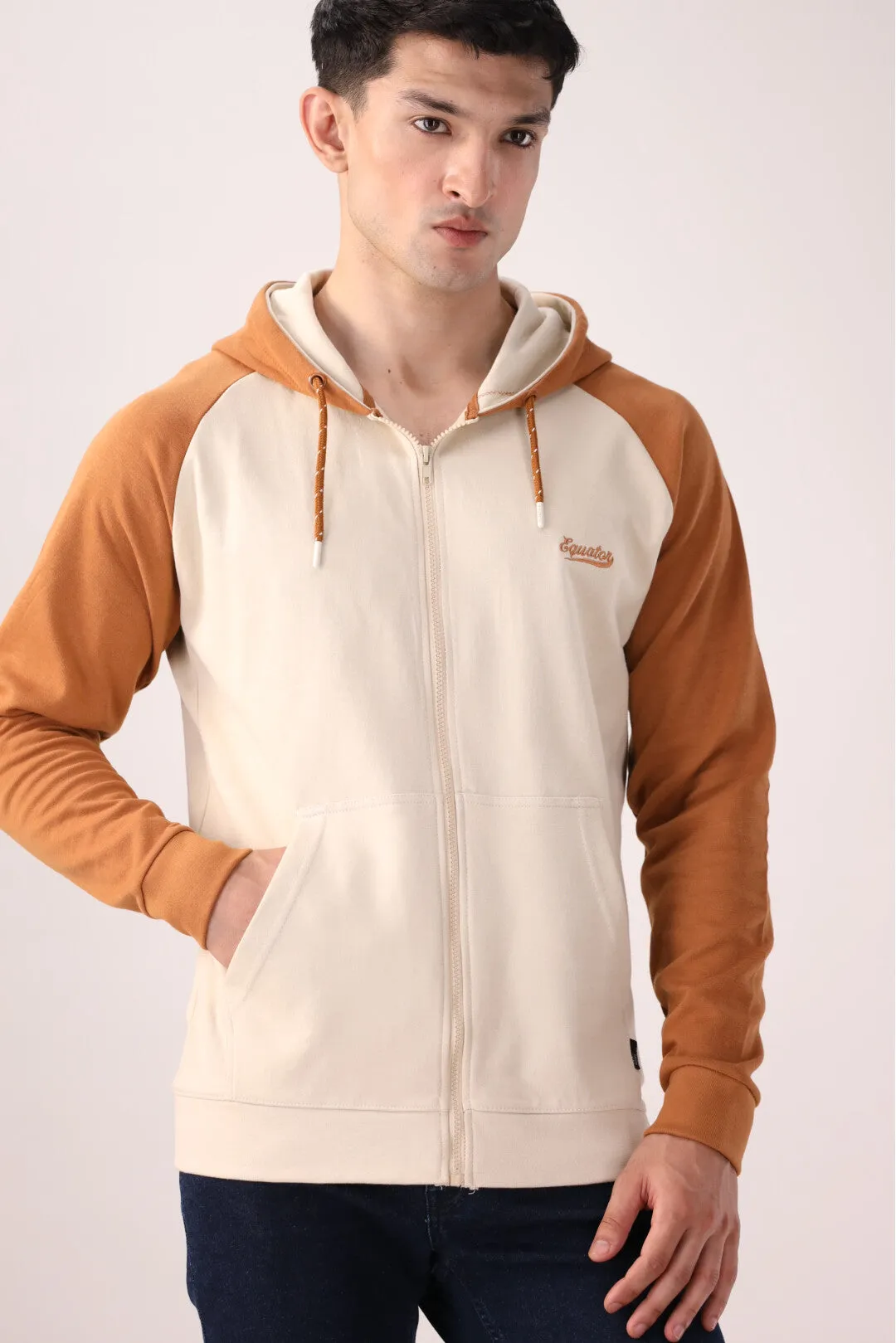 Stone Zip-Up Hoodie