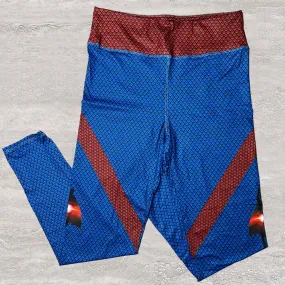 Superman Cosplay  Halloween Costume Soft Leggings