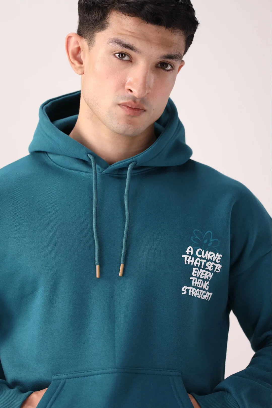 Teal Oversized Fleece Hoodie