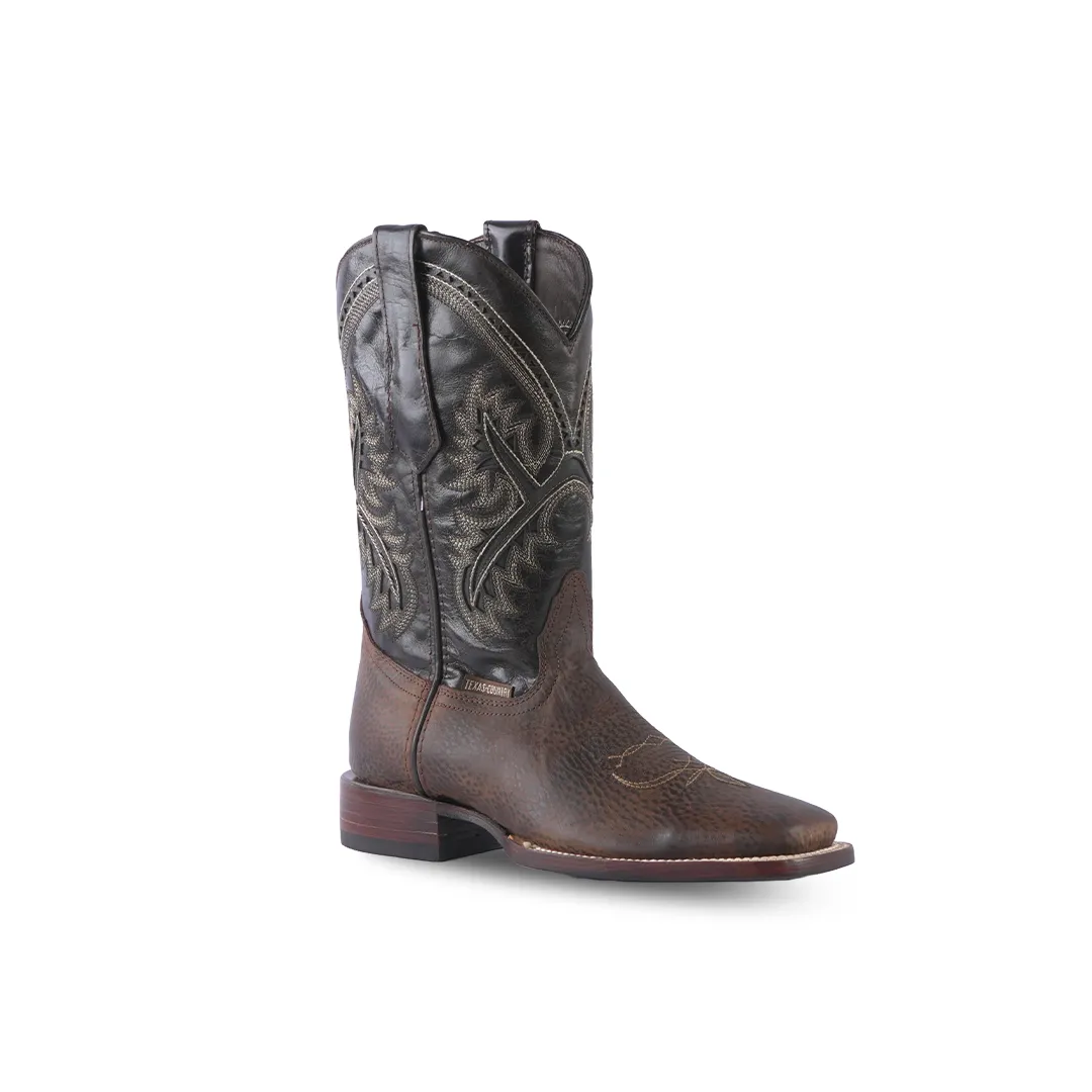 Texas Country Cheyenne Chocolate Western Boot E29 Square Toe