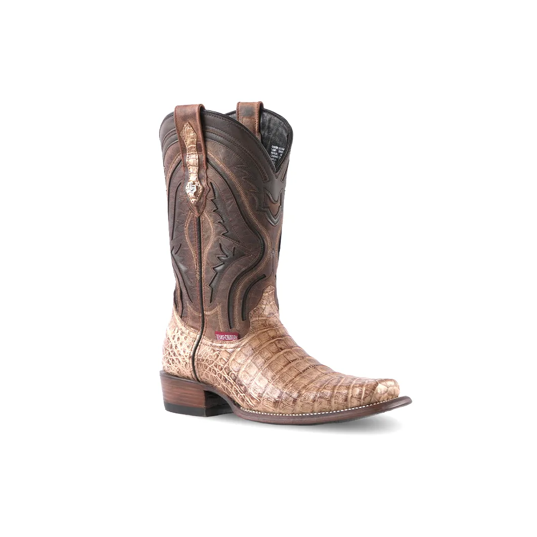 Texas Country Exotic Boot Caiman Belly Antique TC Toe LM151