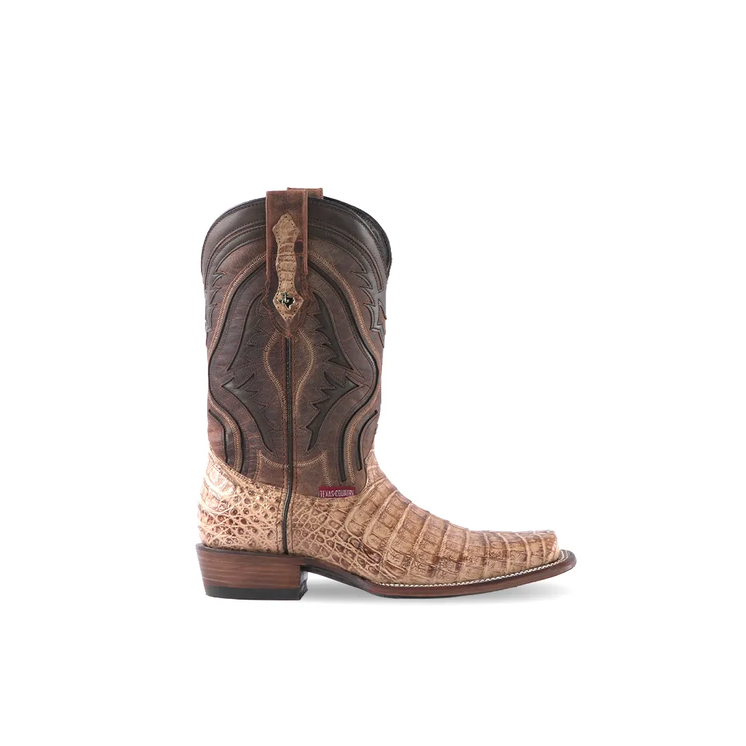 Texas Country Exotic Boot Caiman Belly Antique TC Toe LM151