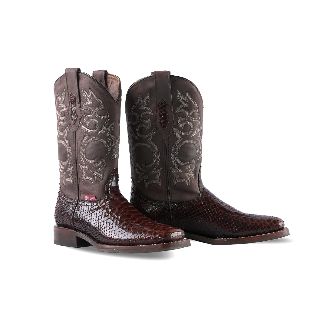 Texas Country Exotic Boot PS Python Tabaco Square Toe