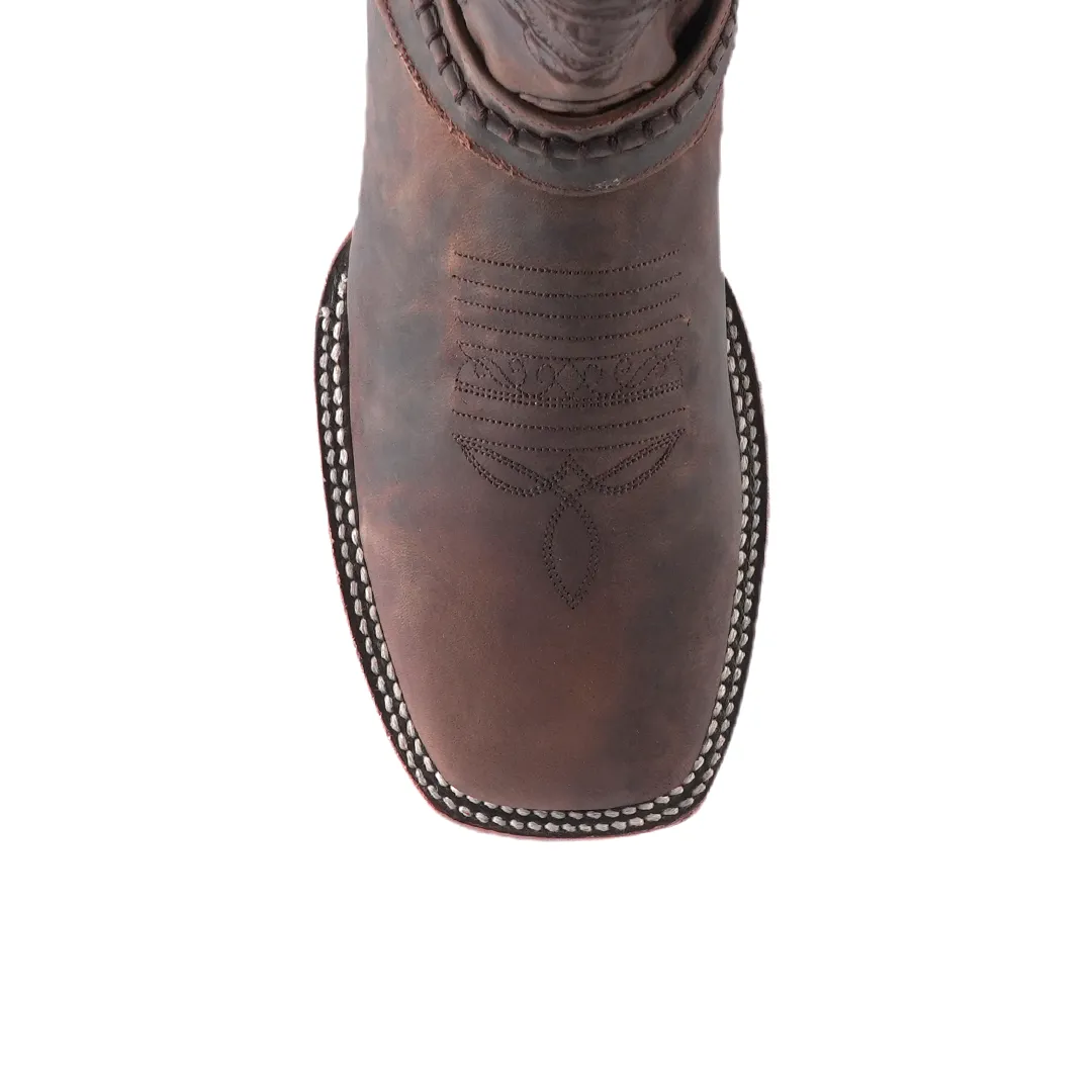 Texas Country Mens Boot Mat Choco Square Toe E919