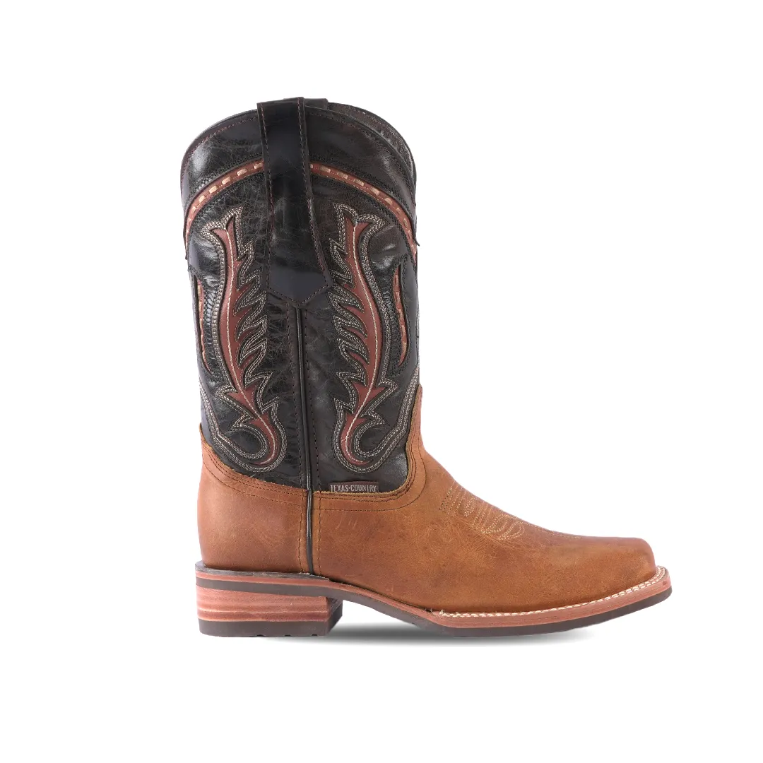 Texas Country  Western Boot Cater Miel Rodeo Toe E28