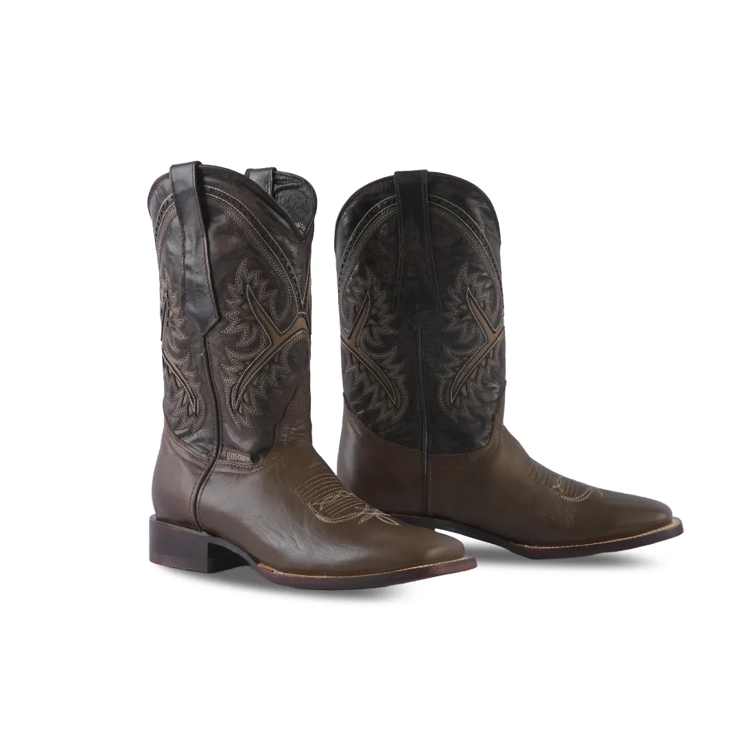 Texas Country Western Boot Savat Camel Square Toe E29