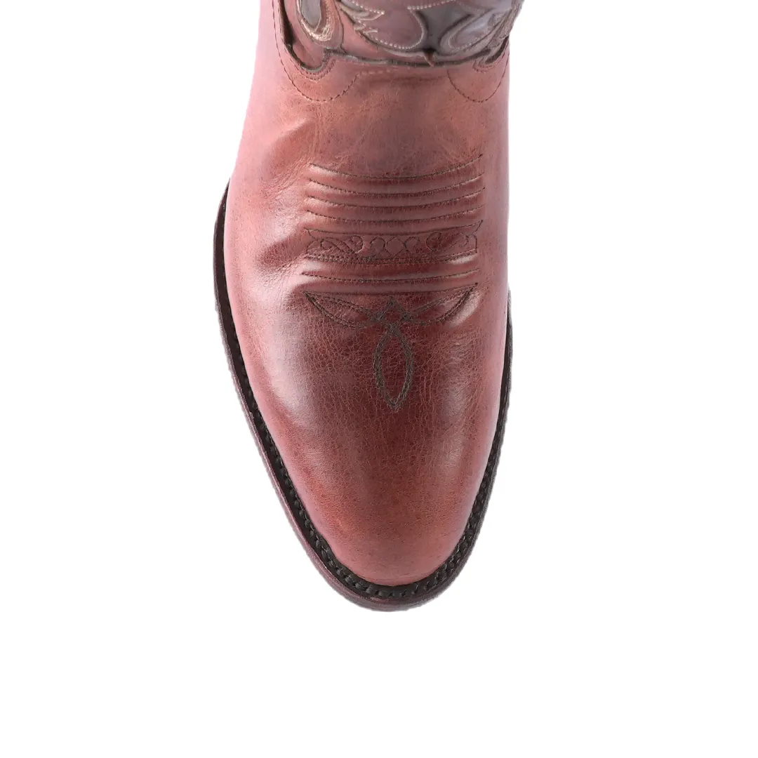 Texas Country Western Boot Savat Cognac Oval Gris E902