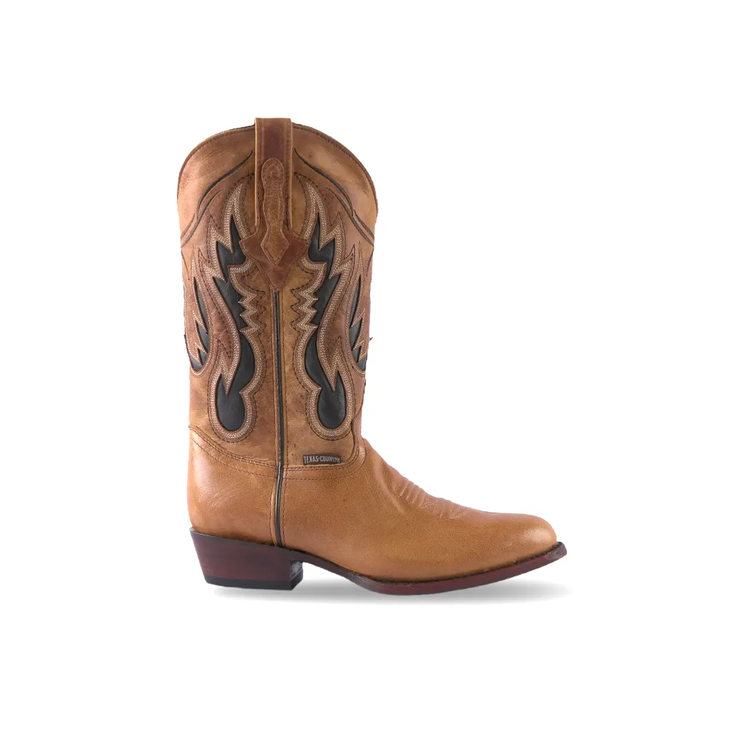 Texas Country Western Boot Savat Miel Oval Gris E902