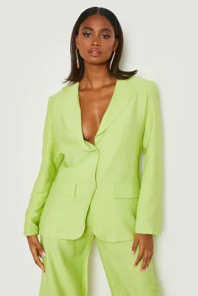 Textured Relaxed Fit Tailored Blazer