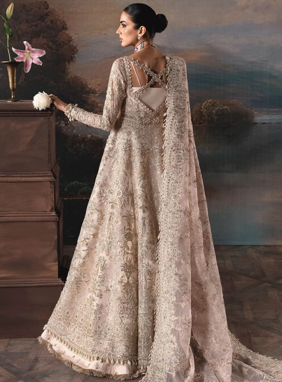 The Brides Edit By Afrozeh Embroidered Organza Unstitched 3 Piece Suit - AFR23BE AFB-V1-582 CLARA