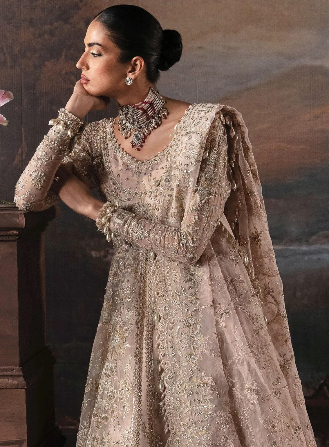 The Brides Edit By Afrozeh Embroidered Organza Unstitched 3 Piece Suit - AFR23BE AFB-V1-582 CLARA